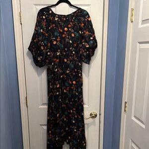 A New Day Floral Black Dress